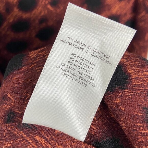 NWT Aritzia Wilfred Free Tiny Brown Black Dress Size Small Stretch Cheetah Print - Picture 10 of 11
